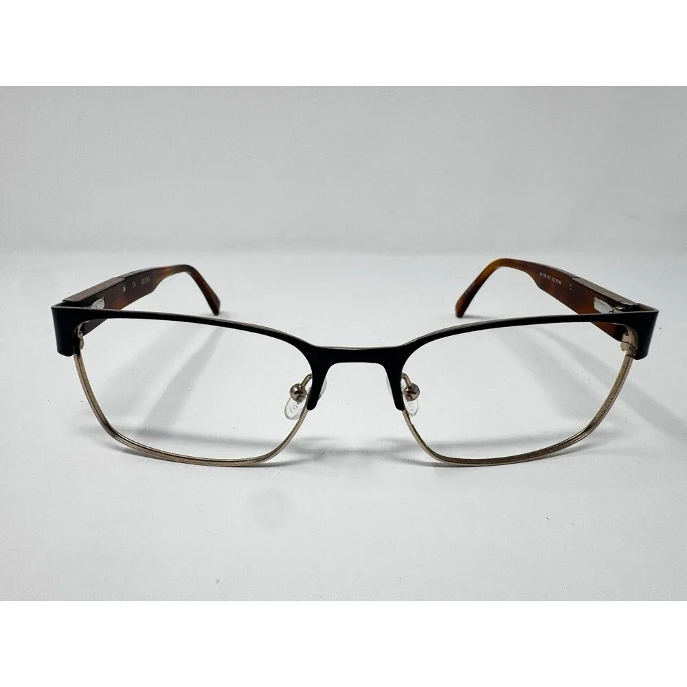 Guess GU1736 BLK Black Brown Gold Eyeglass Frames 53-18-140 Authentic